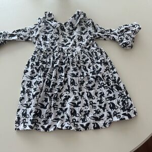 Kate Quinn Black and White Dragon Kids Casual Dress
